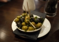 Olives with Dried Herbs and Crushed Garlic