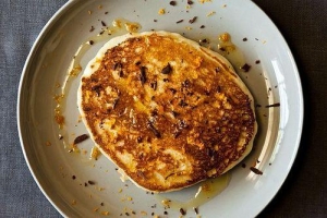 Olive Oil Pancakes With Dark Chocolate and Sea Salt